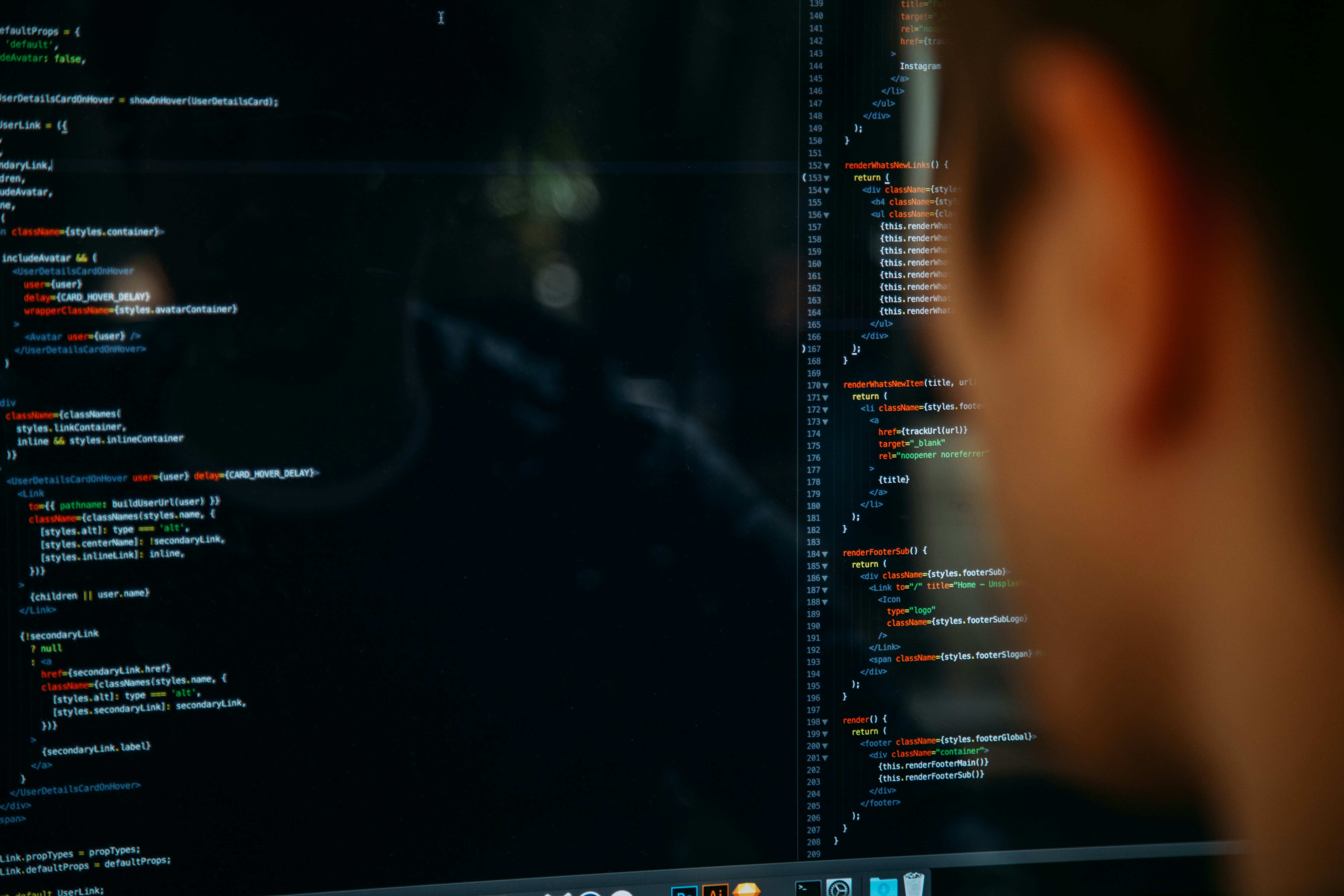 Code op een scherm